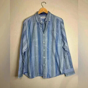 Tommy Bahama Button Down Long Sleeve | Blue Floral | Size Large